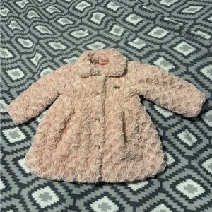 Juicy couture size 2 T super cute Pink Textured Baby Coat